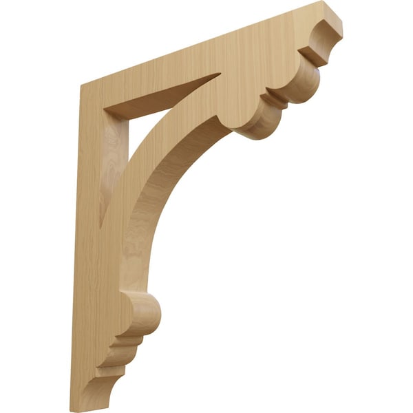 Ekena Millwork 1 1/2"W x 10"D x 12"H Large Ellis Wood Corbel, Cherry CORW02X10X12ELCH - main
